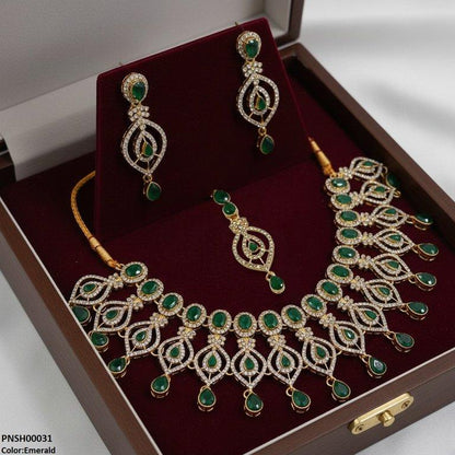 PNSH00031 FRN Tear Drop Necklace Set - PNSH