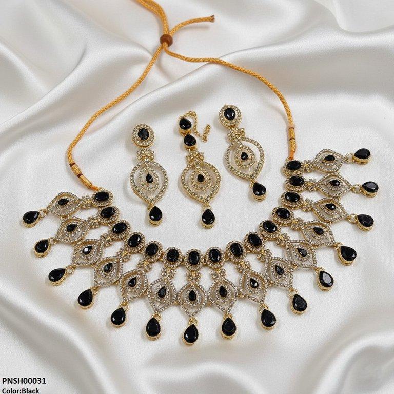 PNSH00031 FRN Tear Drop Necklace Set - PNSH