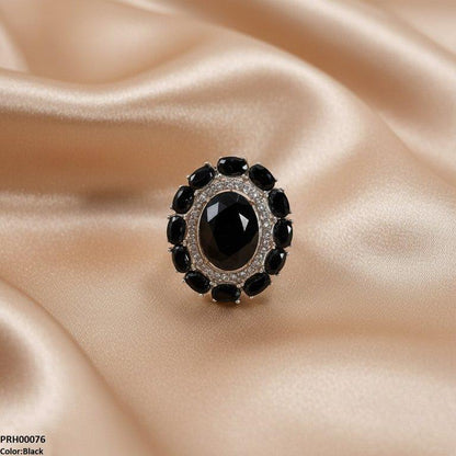 PRH00076 FRN Oval Flower Ring Adjustable - PRH