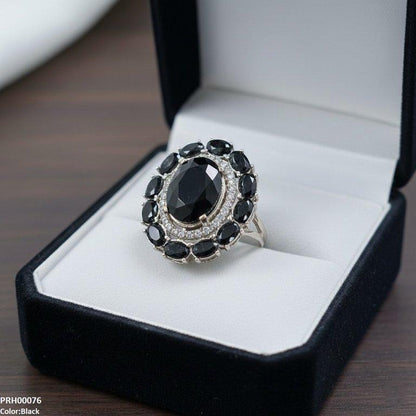 PRH00076 FRN Oval Flower Ring Adjustable - PRH