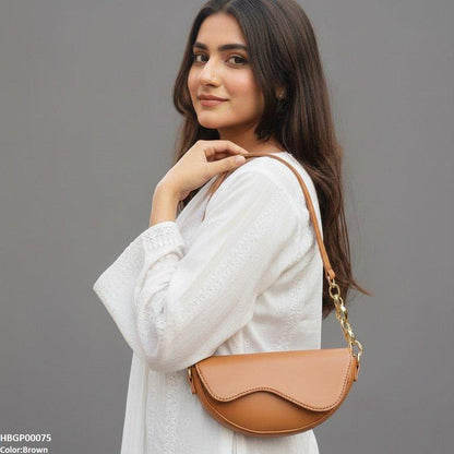 HBGP00075 Aurelia Saddle Armpit Bag Brown