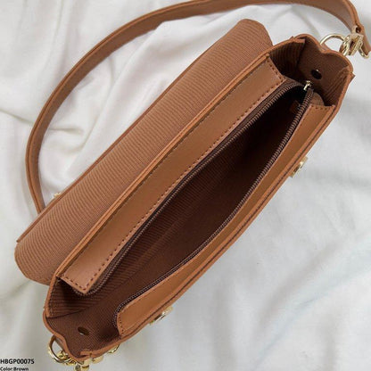 HBGP00075 Aurelia Saddle Armpit Bag Brown