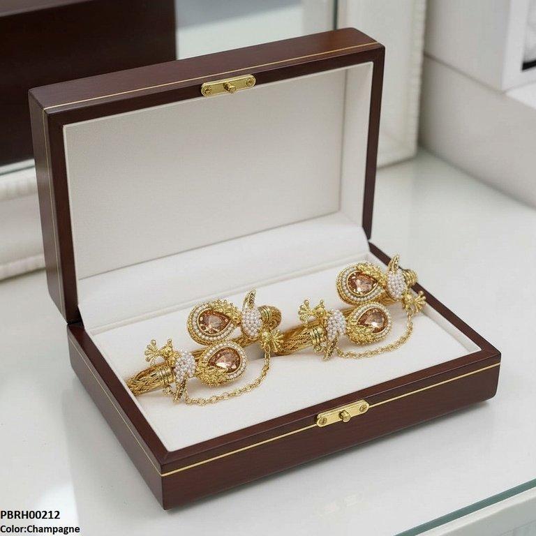 PBRH00212 MZM Tear/Pearl Peacock Set Adjustable - PBRH