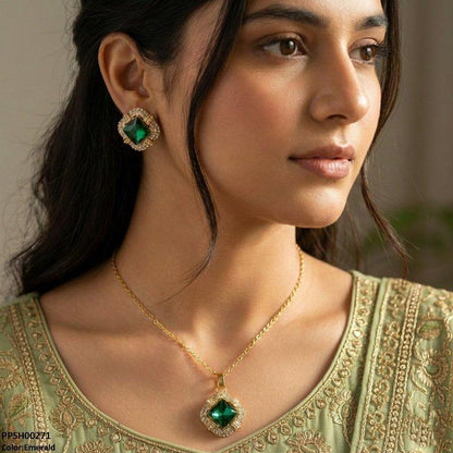 PPSH00271 MZM Square Pendant Set - PPSH