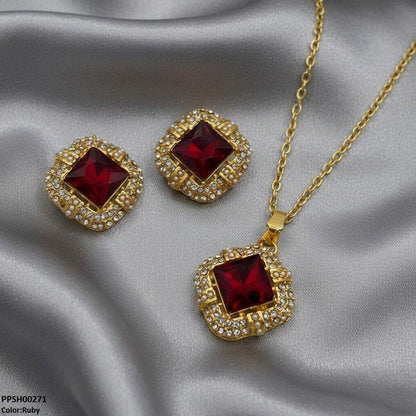 PPSH00271 MZM Square Pendant Set - PPSH