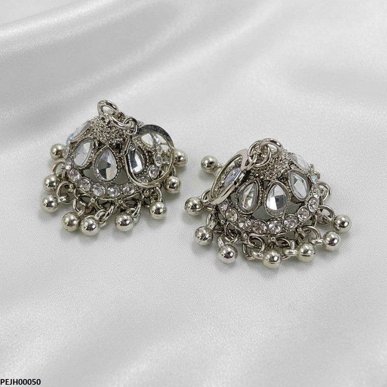 PEJH00050 SDQ Tear Pearl Drop Jhumki - PEJH