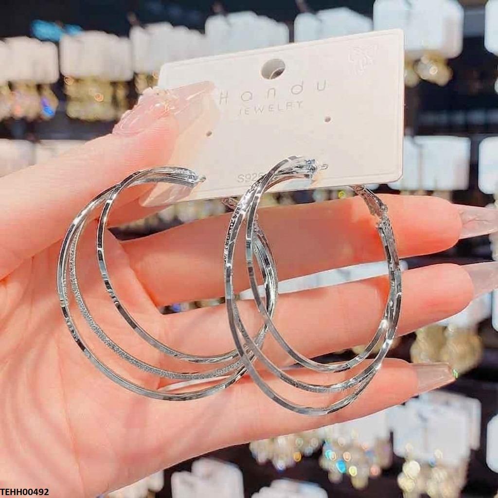 TEHH00492 YQG Round Layered Ear Hoops Pair - TEHH