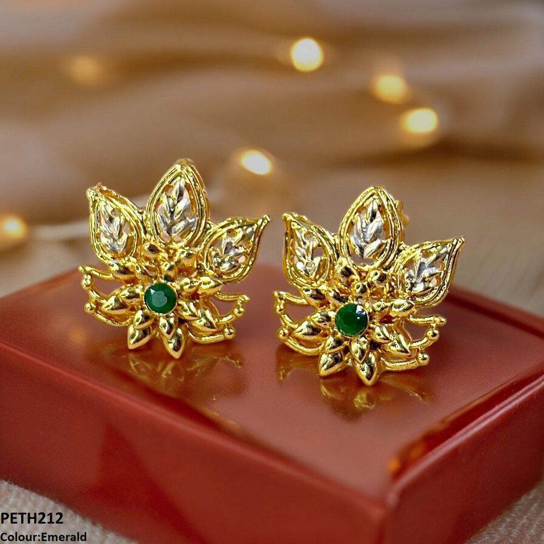 PETH212 MZM Leaf Flower Tops Pair