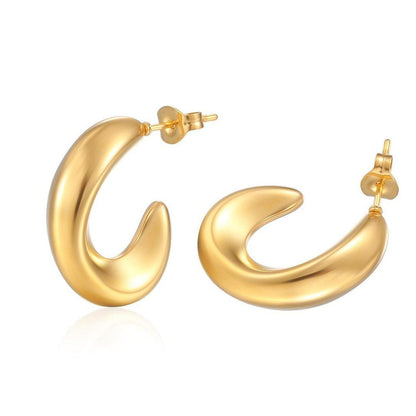 TEHH383-YYE TEHH383 YYE C/Shape Ear Hoops Pair