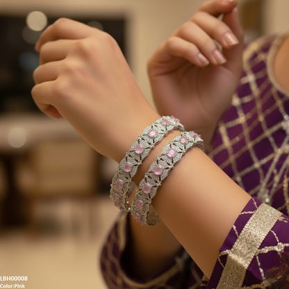 LBH00008 ANI Round Flower Bangle Set - LBH