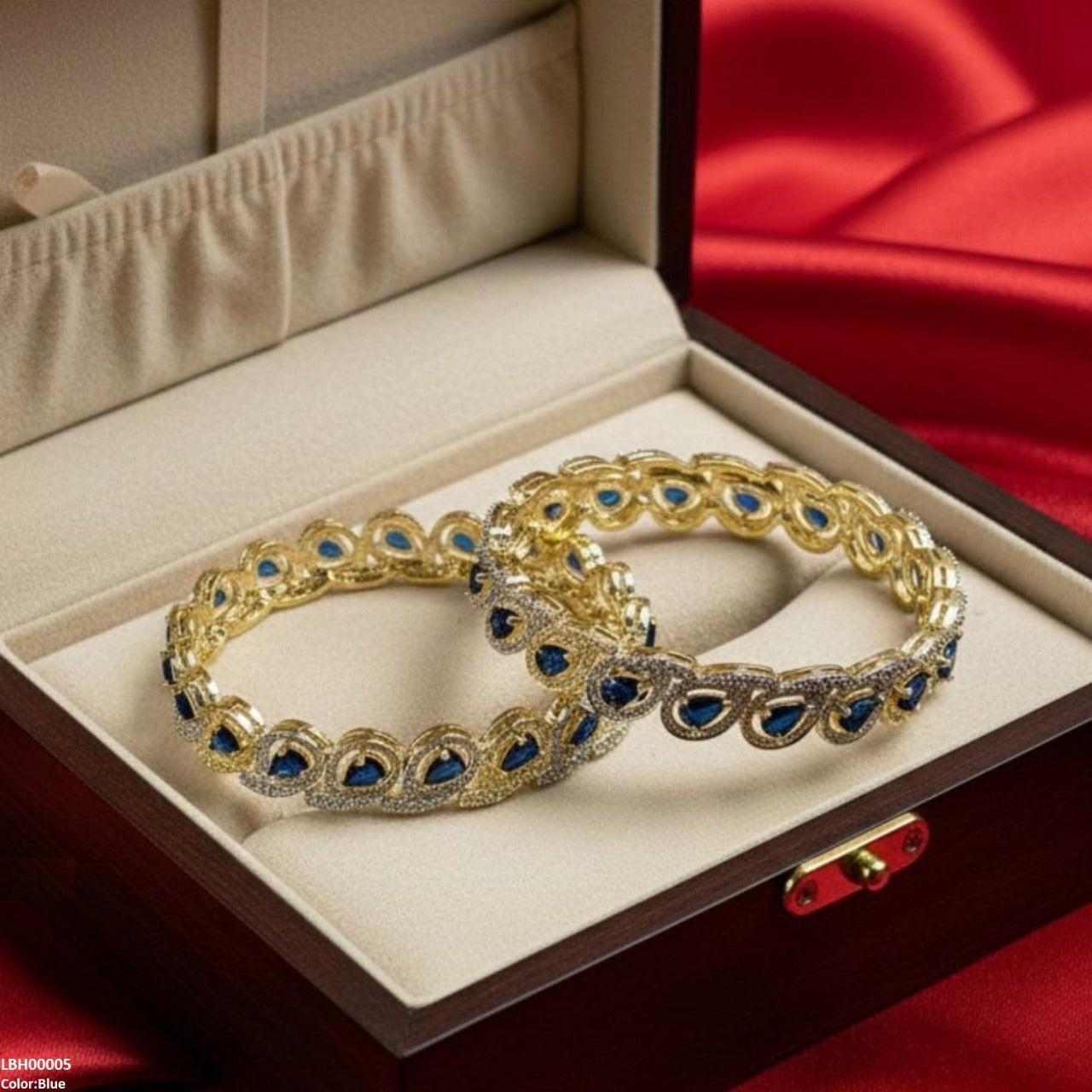 LBH00005 ANI Tear Stone Bangle Set - LBH