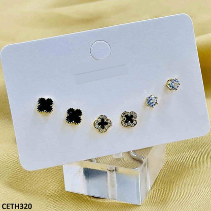CETH320 YYZ Clover 3 Stud Tops Pair