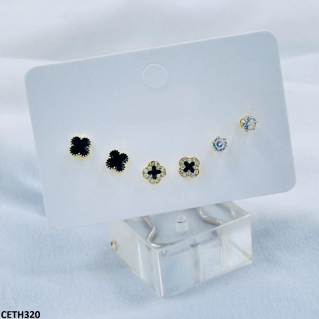 CETH320 YYZ Clover 3 Stud Tops Pair