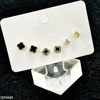 CETH320 YYZ Clover 3 Stud Tops Pair