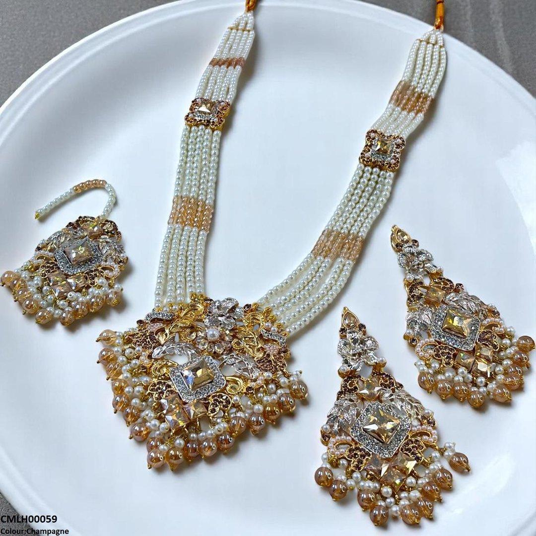 CMLH00059 SDQ Pearl Flower Mala Set - CMLH