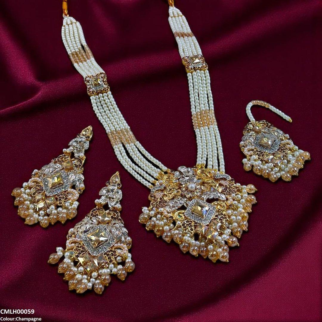 CMLH00059 SDQ Pearl Flower Mala Set - CMLH