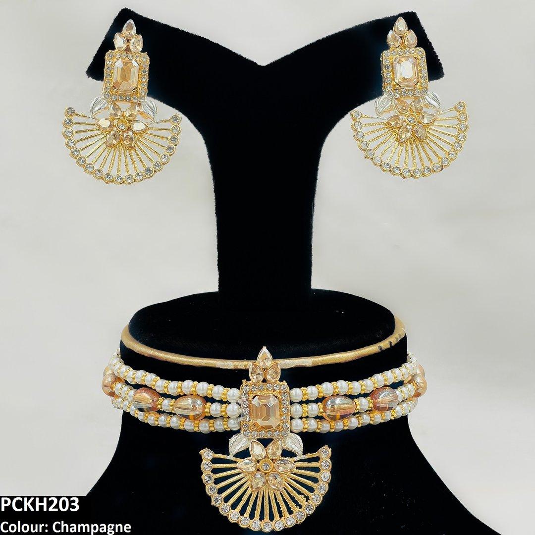 PCKH203 SDQ Square Flower Choker Set