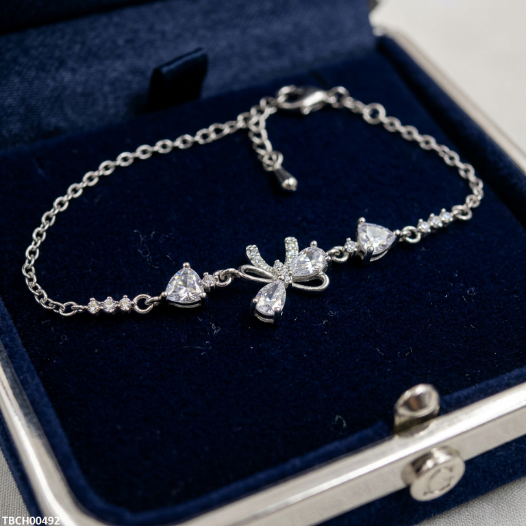 TBCH00492 DNG Bow/Heart Bracelet Adjustable- TBCH