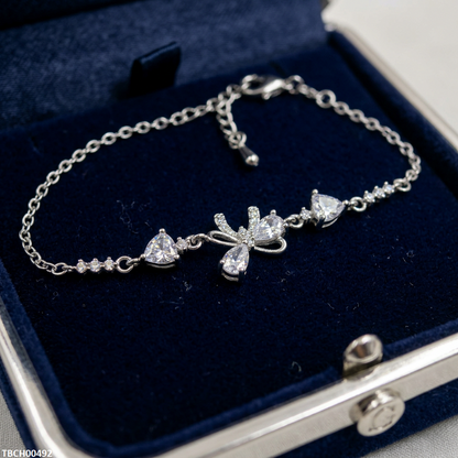 TBCH00492 DNG Bow/Heart Bracelet Adjustable- TBCH