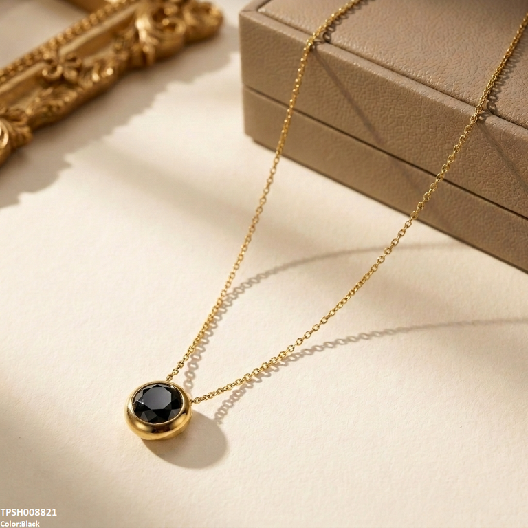 TPSH00821 MMJ Stainless Steel Round Drop Pendant - TPSH