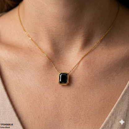 TPSH00818 MMJ Stainless Steel Rectangle Drop Pendant - TPSH
