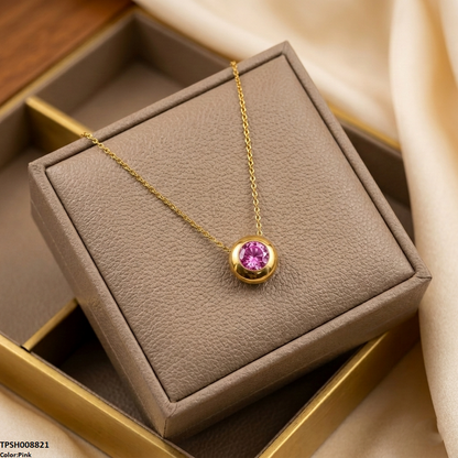 TPSH00821 MMJ Stainless Steel Round Drop Pendant - TPSH