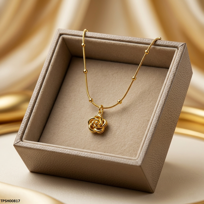 TPSH00817 MMJ Stainless Steel Flower Pendant - TPSH