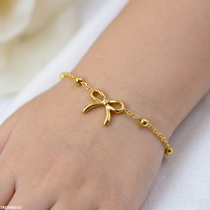 TBCH00552 MMJ Stainless Steel Bow Bracelet Adjustable - TBCH