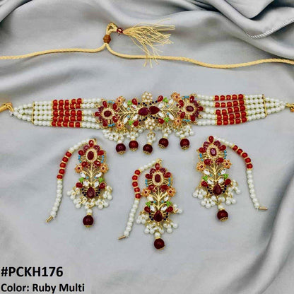 PCKH176 SDQ Flower Neck Choker Set