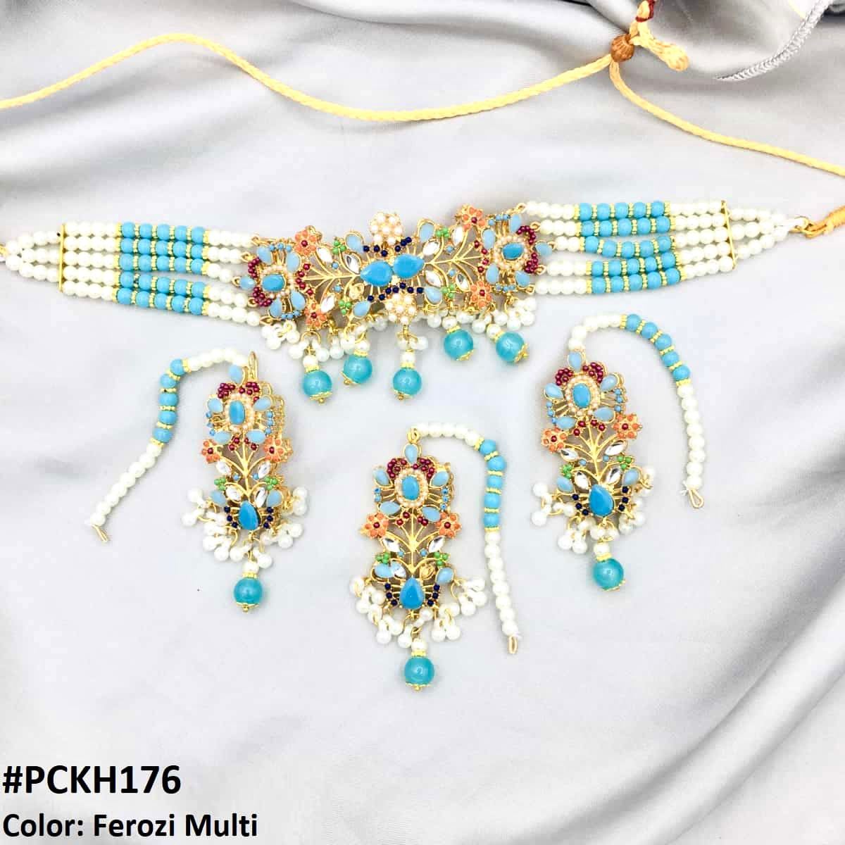 PCKH176 SDQ Flower Neck Choker Set
