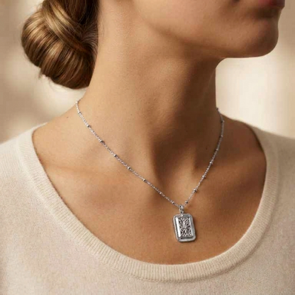 TPSH00874 QSJ Stainless Steel Rectangle Pendant - TNCH