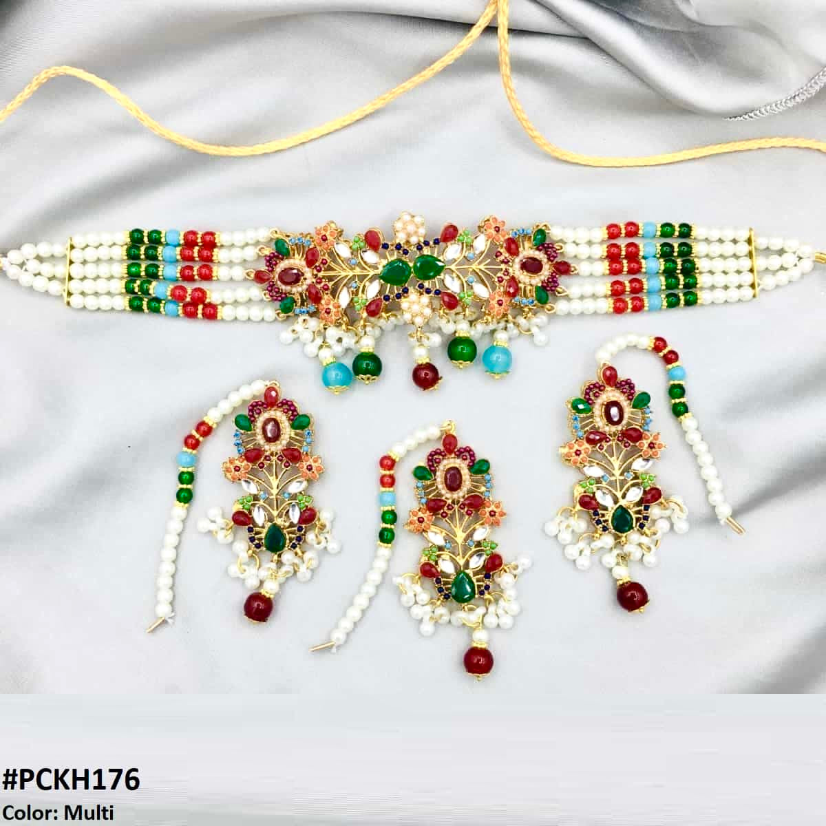 PCKH176 SDQ Flower Neck Choker Set