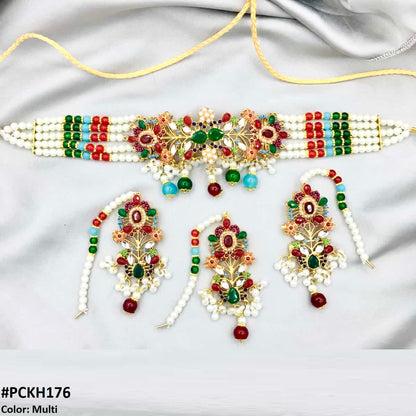 PCKH176 SDQ Flower Neck Choker Set