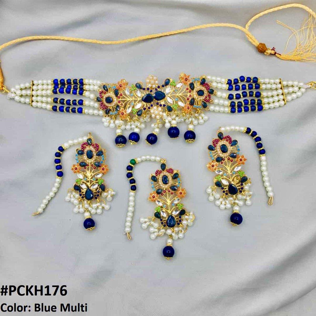 PCKH176 SDQ Flower Neck Choker Set