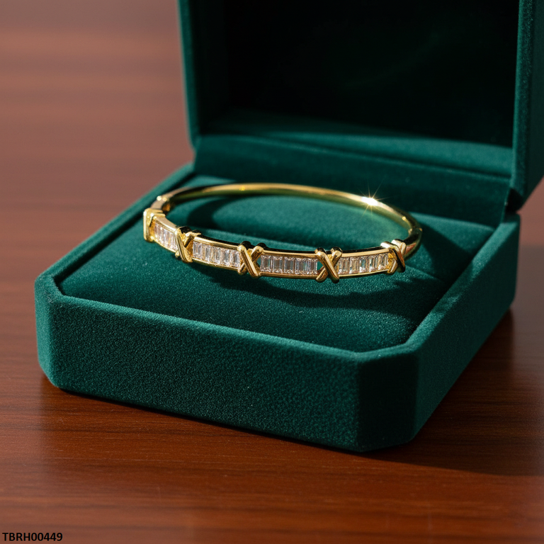 TBRH00449 GXN Stone Cross Bracelet Openable - TBRH
