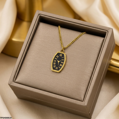 TPSH00819 MMJ  Stainless Steel Clock Pendant - TPSH