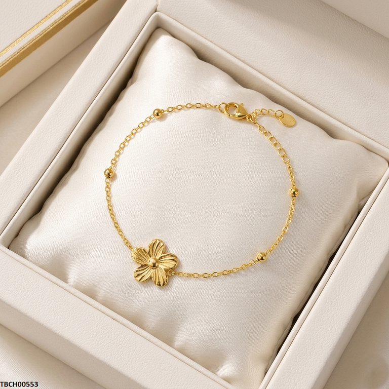 TBCH00553 MMJ Stainless Steel Flower Bracelet - TBCH