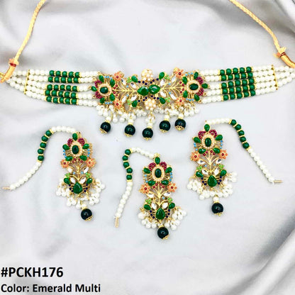 PCKH176 SDQ Flower Neck Choker Set
