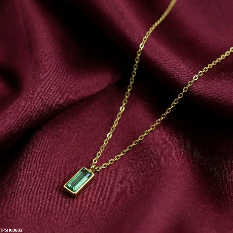 TPSH00802 MMJ Stainless Steel Rectangle Drop Pendant - TPSH