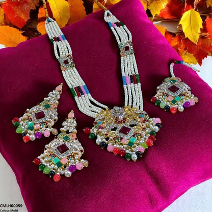 CMLH00059 SDQ Pearl Flower Mala Set - CMLH