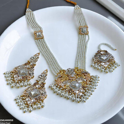 CMLH00059 SDQ Pearl Flower Mala Set - CMLH