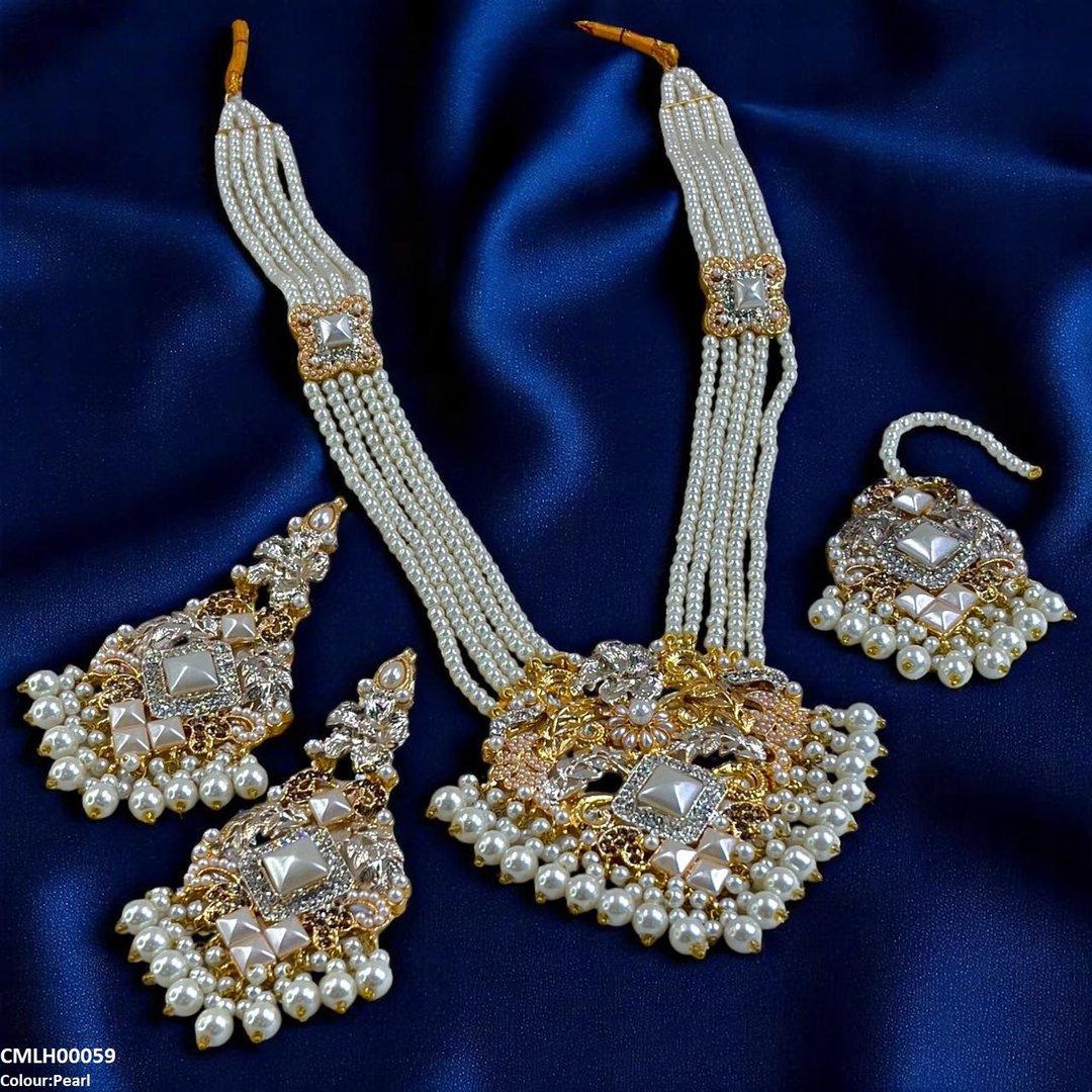 CMLH00059 SDQ Pearl Flower Mala Set - CMLH