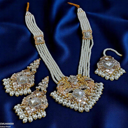 CMLH00059 SDQ Pearl Flower Mala Set - CMLH