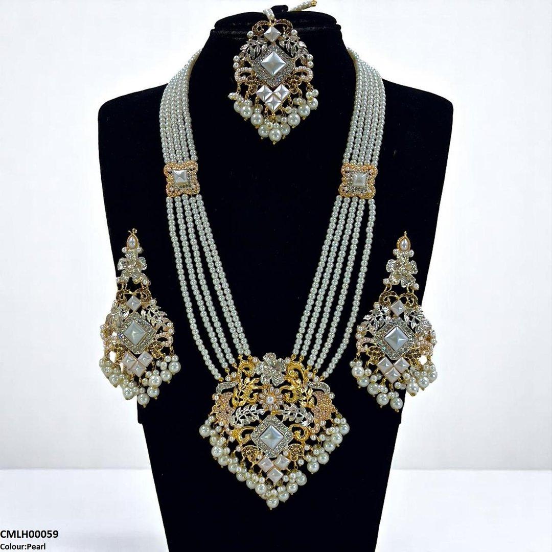 CMLH00059 SDQ Pearl Flower Mala Set - CMLH