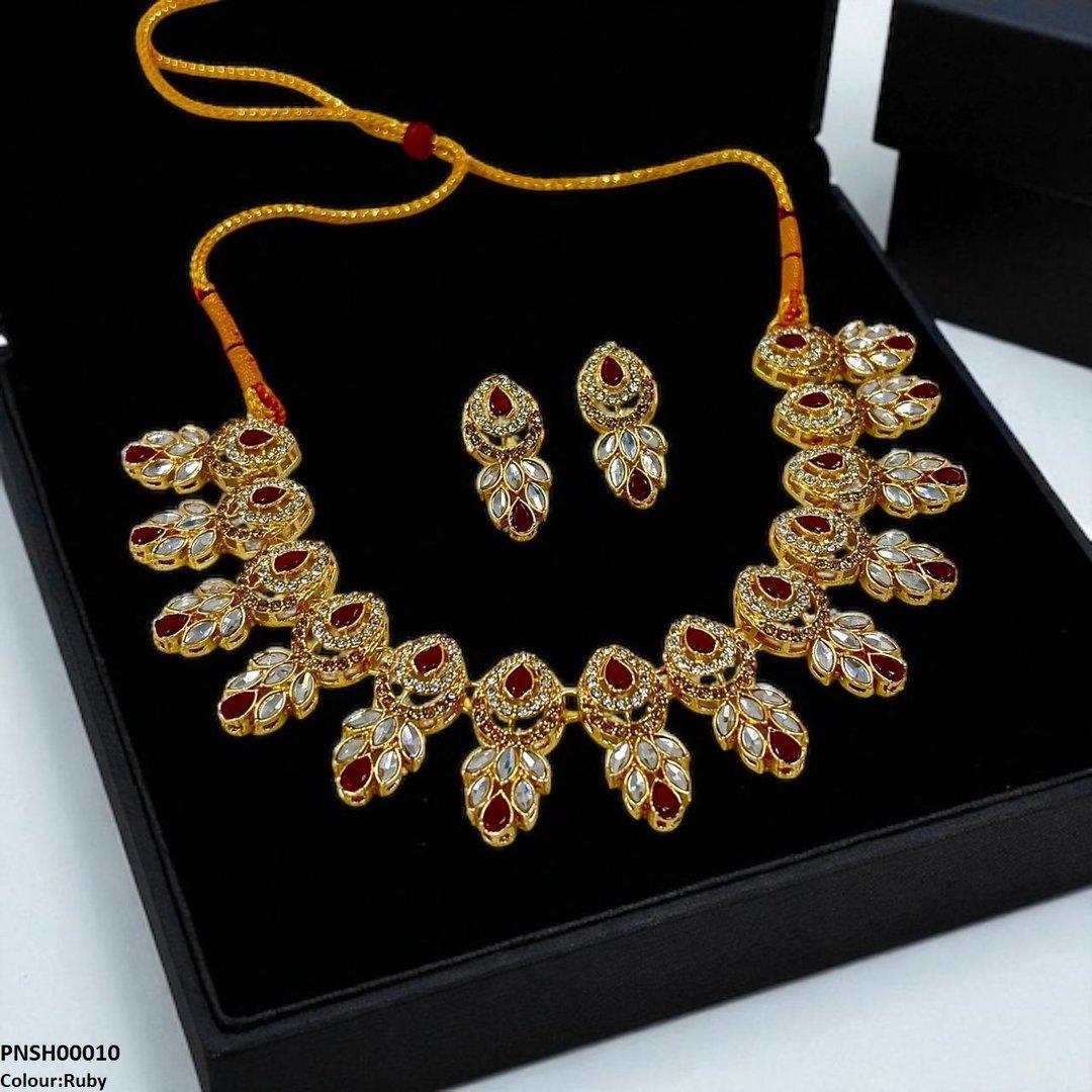 PNSH00010 SDQ Marquise/Tear Necklace Set - PNSH