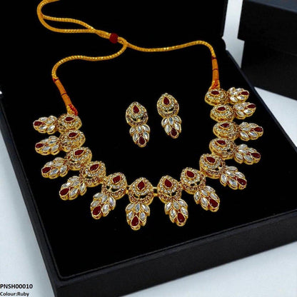 PNSH00010 SDQ Marquise/Tear Necklace Set - PNSH