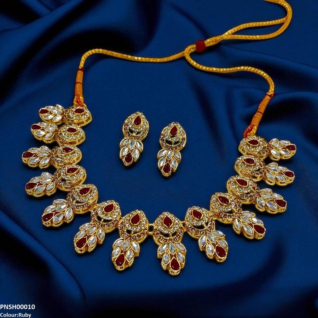 PNSH00010 SDQ Marquise/Tear Necklace Set - PNSH