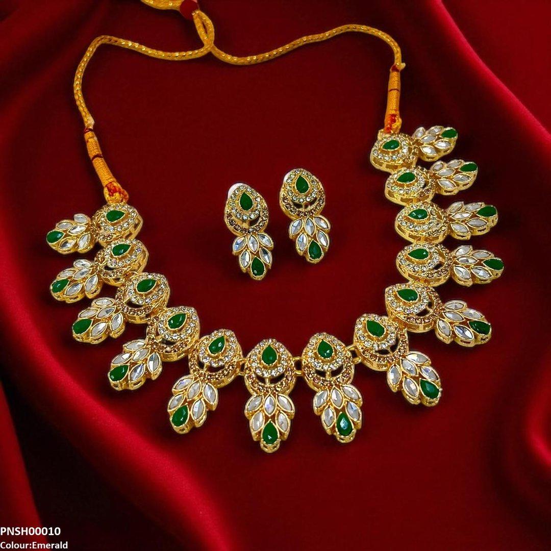 PNSH00010 SDQ Marquise/Tear Necklace Set - PNSH