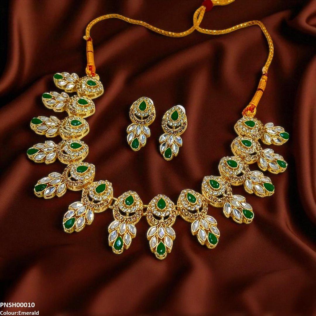 PNSH00010 SDQ Marquise/Tear Necklace Set - PNSH