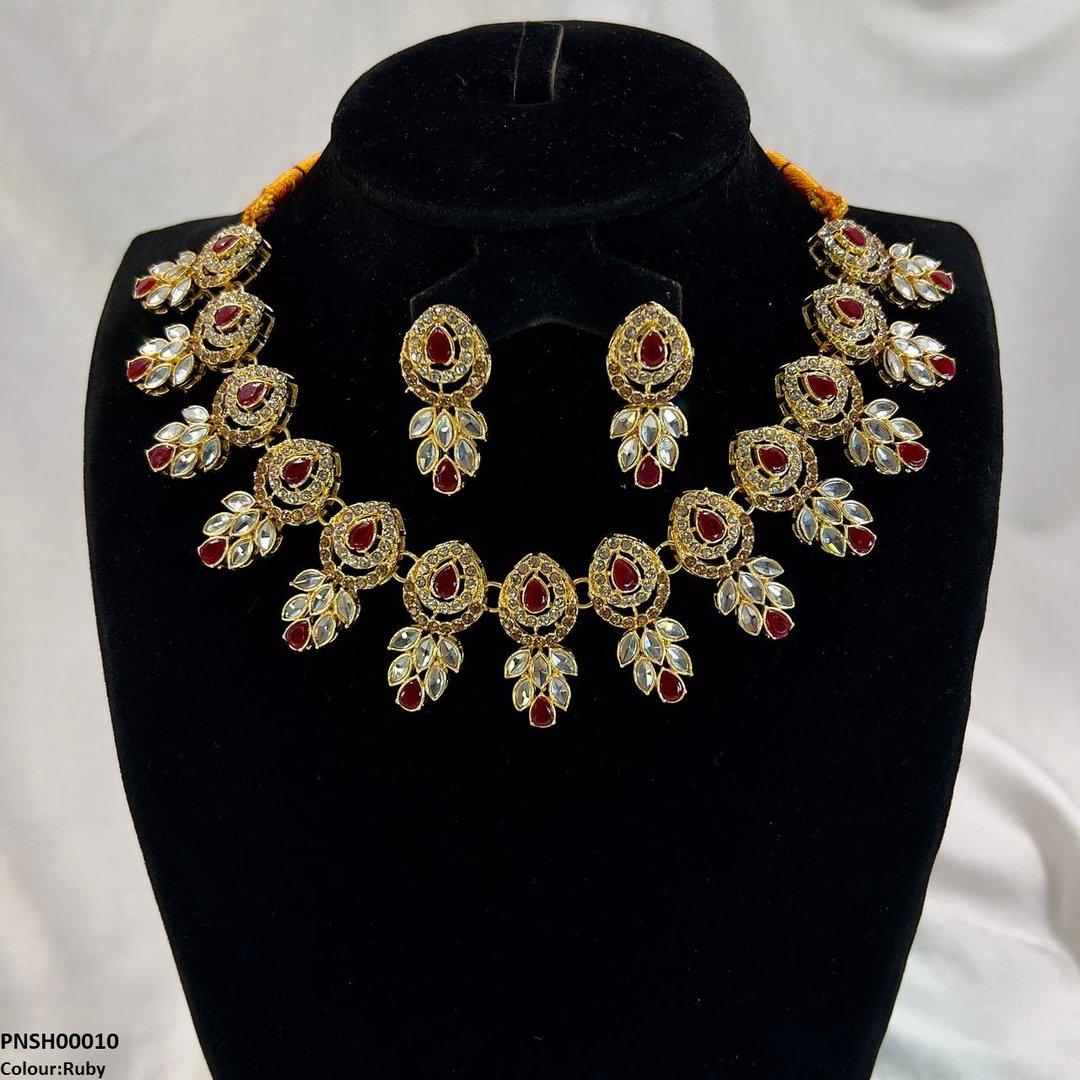 PNSH00010 SDQ Marquise/Tear Necklace Set - PNSH